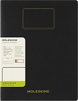 Zeszyt Moleskine Student Cahier XXL (21.6X27.9 cm) Gładki Czarny (Moleskine Student XXL Plain Black Soft Cover) - 8056999276898
